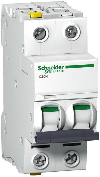 Schneider Electric A9F03210 Leitungsschutzschalter iC60N, 6 kA, B-Charakteristik, 10A, 2-Polig