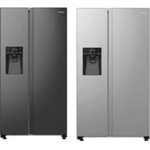 Hisense RS5P535NT Stand Side by Side Kombination, 91,5 cm breit, 566 L, Total No Frost, Wassertank, Eis-/Wasserspender, Multi Air Flow