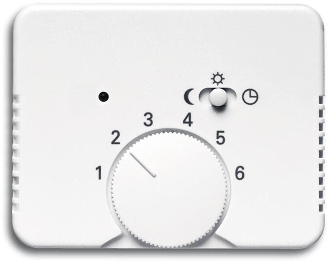 Busch-Jaeger 1795-24G Busch alpha Zentralscheibe für Raumtemperaturregler, studioweiß hochglanz (2CKA001710A3561)