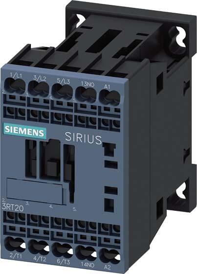 Siemens 3RT2016-2AP01 Leistungsschütz, AC-3e/AC-3, 9 A, 4 kW / 400 V, 3-polig, AC 230 V, 50/60 Hz, Hilfskontakte: 1 S, Federzuganschluss, Baugröße: S0