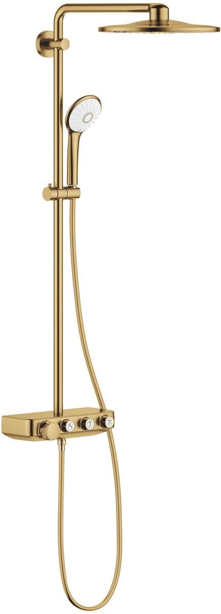 GROHE Euphoria Smartcontrol System 310 Duo Duschsystem mit Thermostatbatterie, für die Wandmontage, cool sunrise gebürstet (26507GN0)