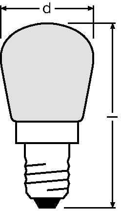 LEDVANCE SPC.T26/57 special Glühlampe FR 15 E14 230V, 15 W, matt Nr1