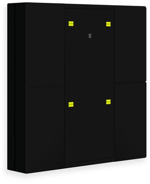 MDT Plus 55 Serie .02 KNX Taster, 4-fach, schwarz matt (BE-TA55P406.02)