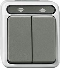 Merten MEG3755-8029 Rollladentaster, Aquastar, 1-polig, lichtgrau