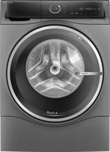 Bosch WNC254AS0 Serie 8 10,5/6 kg Waschtrockner, 1400 U/Min, 60 cm breit, Fleckenautomatik, AquaStop, Dosierautomatik i-DOS, Nachlegefunktion, Home Connect, silber-schwarzgrau