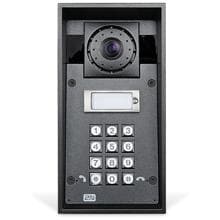 2N 9151101CHKW IP Force Sprechanlage, 1 Taste, HD Kamera, Tastenfeld und 10W Lautsprecher, schwarz