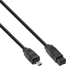 InLine FireWire Kabel, IEEE1394 4pol Stecker zu 9pol Stecker, schwarz, 1,8m (34902)