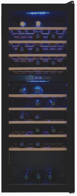 Exquisit WS2-78-GTE-160G Stand Weinkühlschrank, 49 cm breit, 194 Standartflaschen, Kindersicherung, schwarz