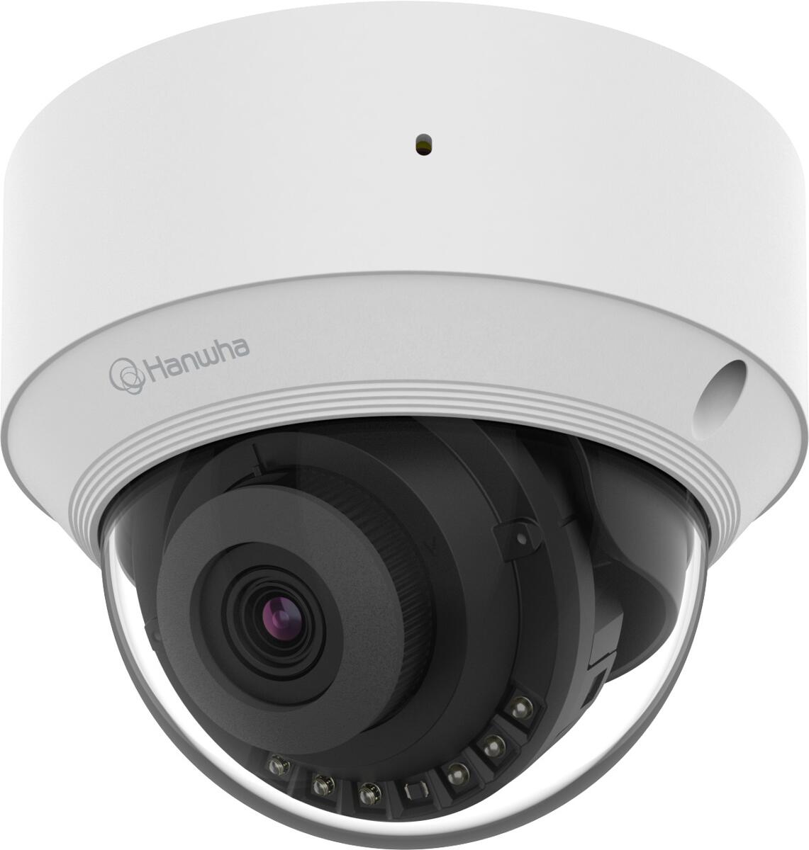 Hanwha Vision 5MP AI IR Dome Kamera, Max. 5MP Auflösung, weiß (QND ...