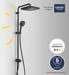 GROHE Vitalio Comfort 250 Flex Duschsystem, mit Umstellung, Wandmontage, Quickfix, mattschwarz (266982431)