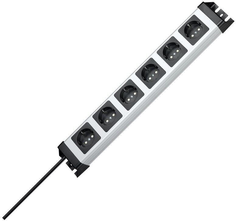Kopp 226720018 POWERversal 6-fach, 19′′, erhöhter Berührungsschutz, 1,4m Zuleitung