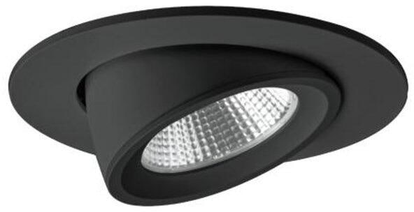 Brumberg KARYL LED-Einbaustrahler 350 mA, 13W, 1320lm, 36°, 3.000K, rund, dreh- und schwenkbar, schwarz matt (12401083)
