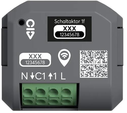 Busch-Jaeger 62811 U-WL Schaltaktor, 1-fach, 230 V AC, free@home Wireless, Unterputzmontage, grau/anthrazit (2CKA006710A0032)