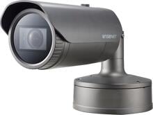 Hanwha Vision 5M Netzwerk-IR-Bullet-Kamera, 3,7-9,4mm (2,5x) motorisiertes Varioobjektiv, Tag & Nacht, WDR (120dB), IR 50m, IP66/IP67, IK10, dunkelgrau (XNO-8080R)