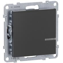 Legrand Seano with Netatmo Vernetzter Schalter inkl. Dimmeroption, ohne Neutralleiteranschluss, inkl. Abdeckung, anthrazit (765932)