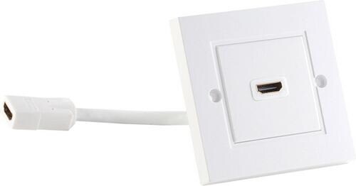 S-Conn HDMI Wanddose 1xHDMI Buchse mit Kabelverlängerung