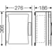 Hensel ENYSTAR Leergehäuse mit Verschlussplatten, Einbaumaße 306x216x140mm, grau