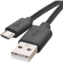 EMOS SM7008BL USB Kabel 2.0 A Stecker, Micro B Stecker, Länge 2m, schwarz (2335076021)