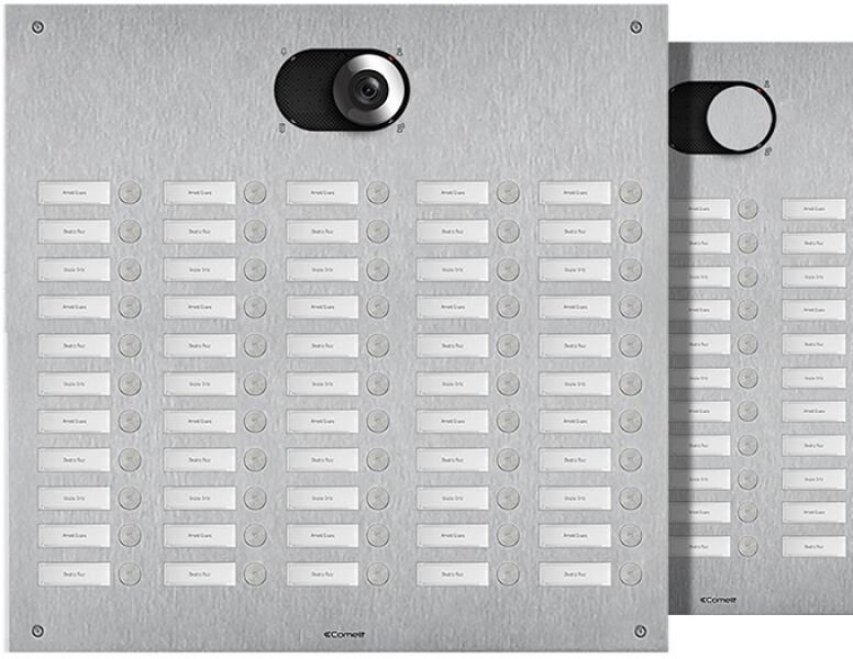 Comelit IX0555 Frontplatte Switch, 55 Teilnehmer, 5-reihig, V4A, SB2, 502x495x2,5 mm