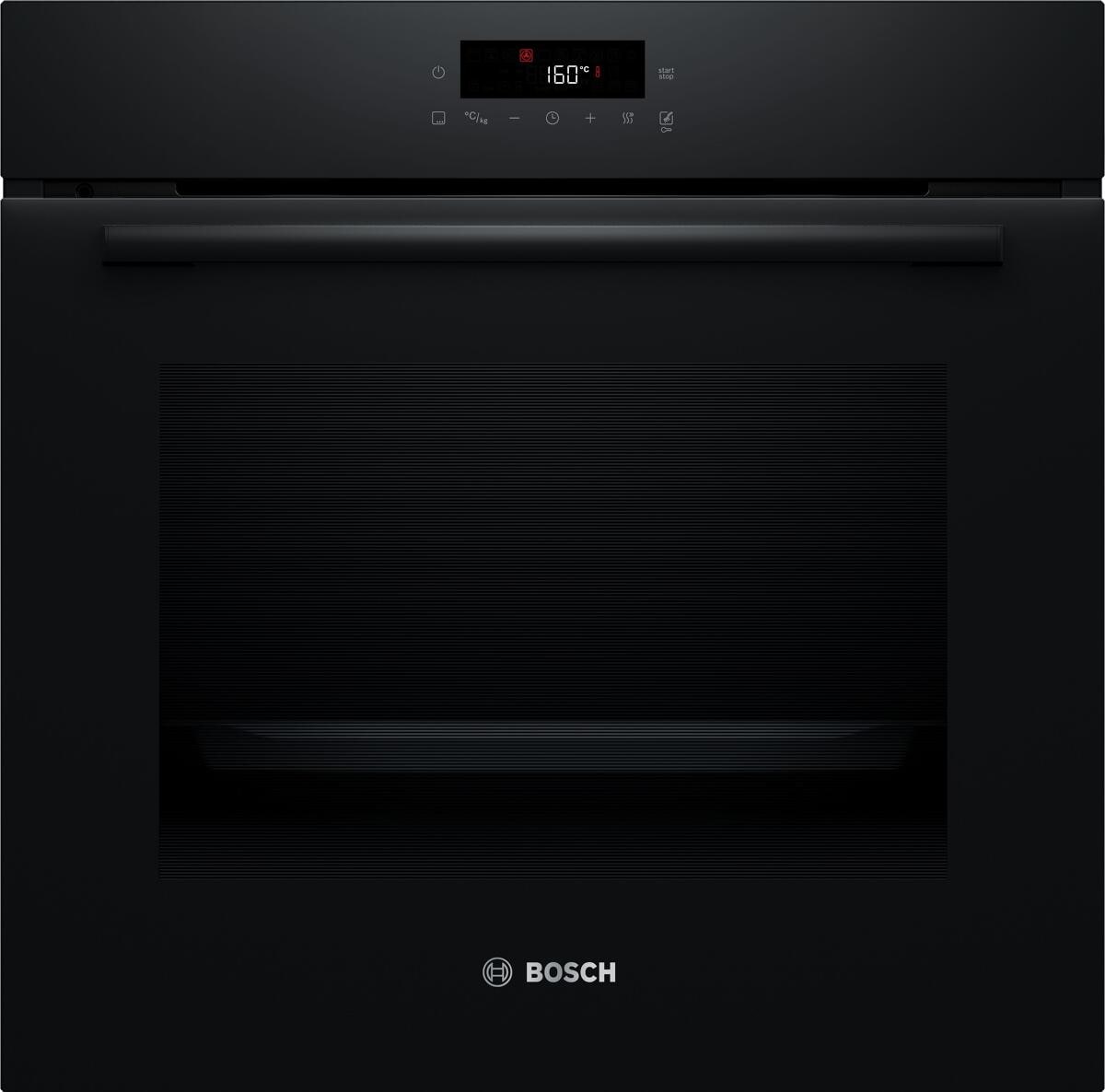 Bosch HBA572BB4 A+ Einbaubackofen, 60 cm breit, 71 L, Pyrolyse, TouchControl, 6 Heizarten, 10 Automatikprogramme, schwarz
