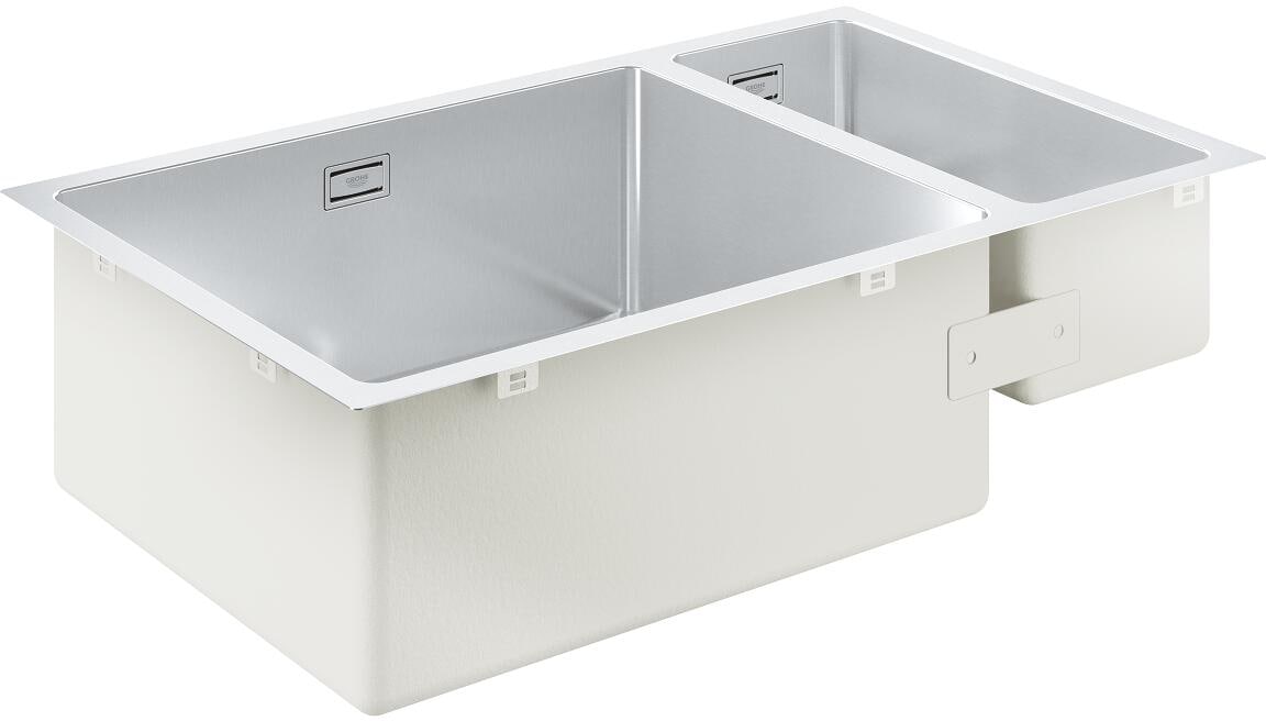 GROHE K700 Unterbau Edelstahlspüle, 760x450mm, 1,5 Becken, Edelstahl (31575SD1)