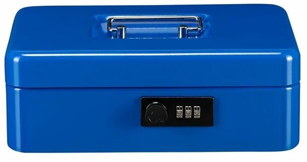Burg Wächter Money Code 5025 blue, Geldkassette mit Zahlenschloss, 250x90x180mm, Stahl, blau (10702)
