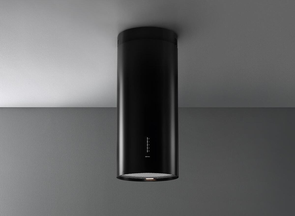 Falmec Polar Black Dunstabzugshaube, Ø 35cm, 800 m³/h, elektronische Schaltung, LED-Beleuchtung, Metallfettfilter, 4 Leistungsstufen, Schwarz (102313)