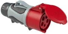 PCE GRIP TT CEE-Kupplung, 16A, 5p, 6h, IP54, 400V, schraublos, rot (2153-6tt)
