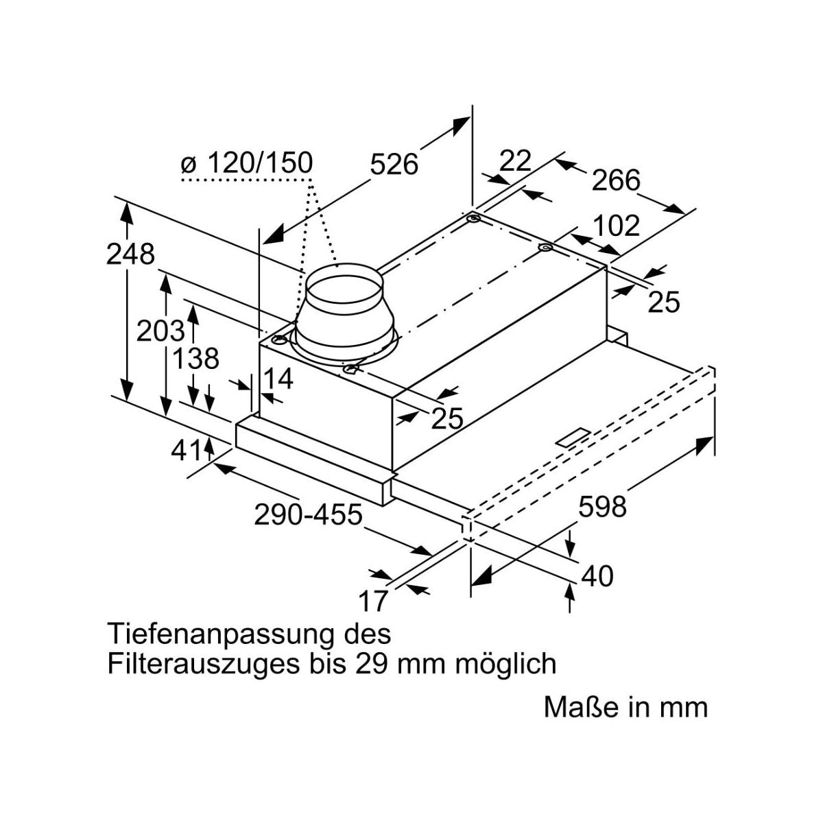 Siemens LI64LB531 breit, Intensivstufe, EEK: silbermetallic 60 A Elektroshop cm Wagner Flachschirmhaube, LED, iQ300
