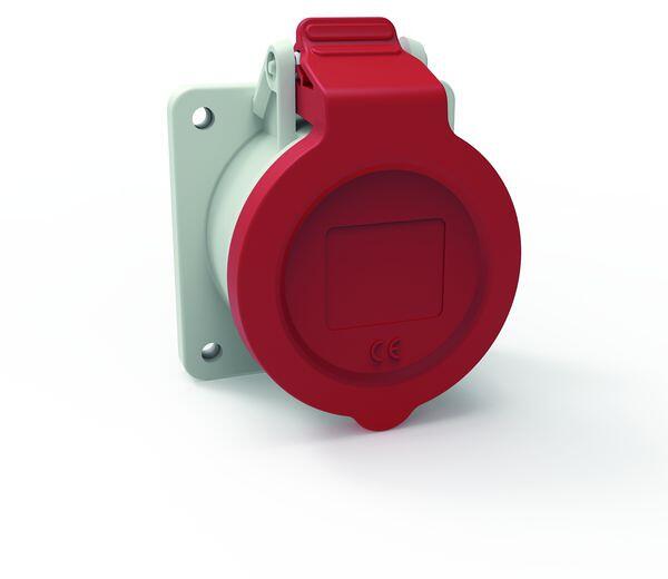 Bals Anbausteckdose INNOLINQ, 16A, 5-Polig, 400V, 6h, IP54, gerade, rot (1320011)