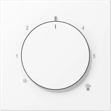 Jung Abdeckung für Thermostat, Temperatursymbol, Thermoplast lackiert, Serie LS, schneeweiß matt (LS 1749 BF WWM)
