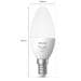 Philips Hue White Smarte LED Lampe, Kerze, Doppelpack, E14, 5,5W, 470lm, 2700K (929003021102)
