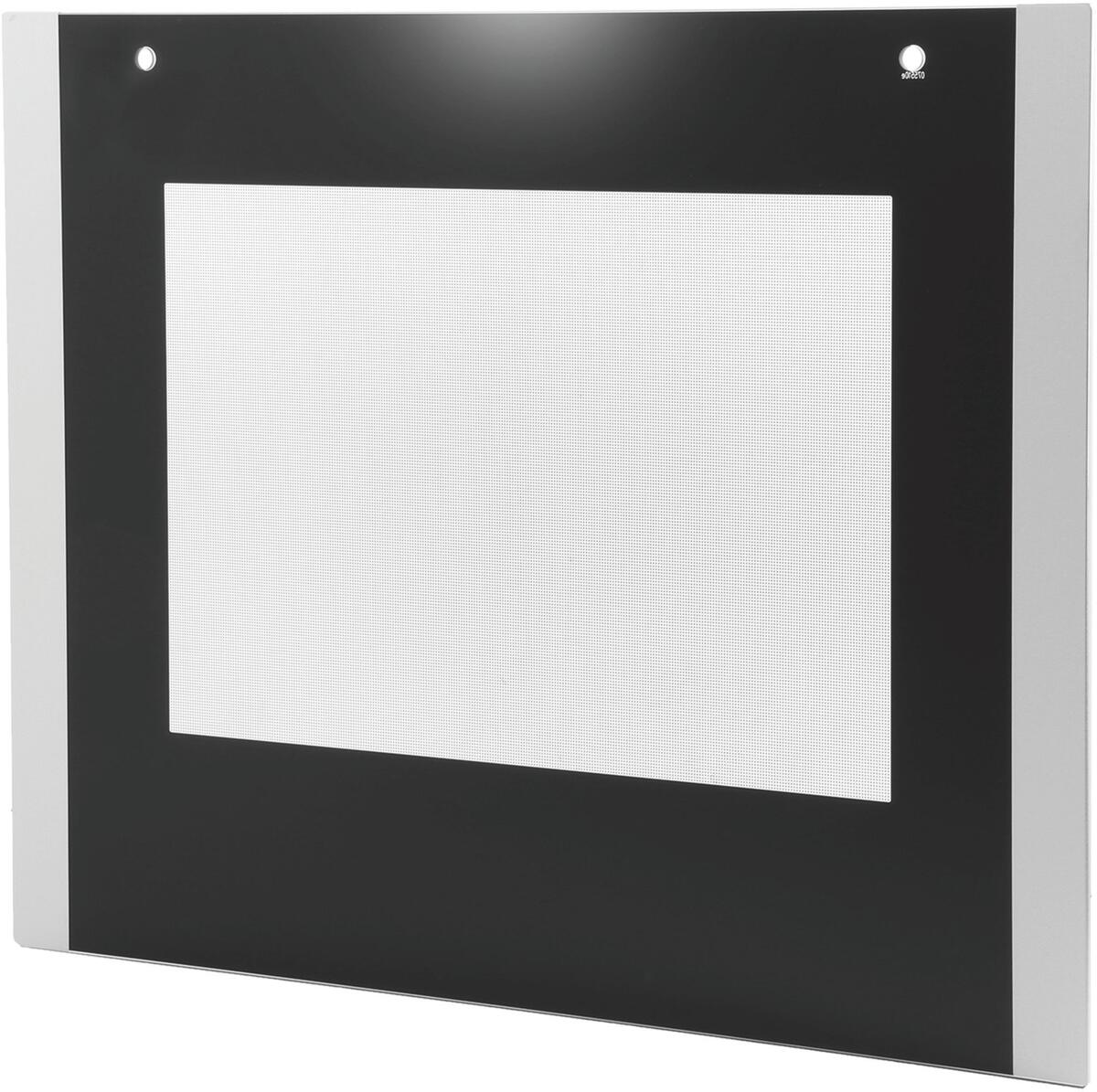 Bosch Siemens 00776108 Frontglasscheibe, für 60cm Geräte; Farbe:schwarz;Edelstahl, mit geklebten Kunststoffprofilen