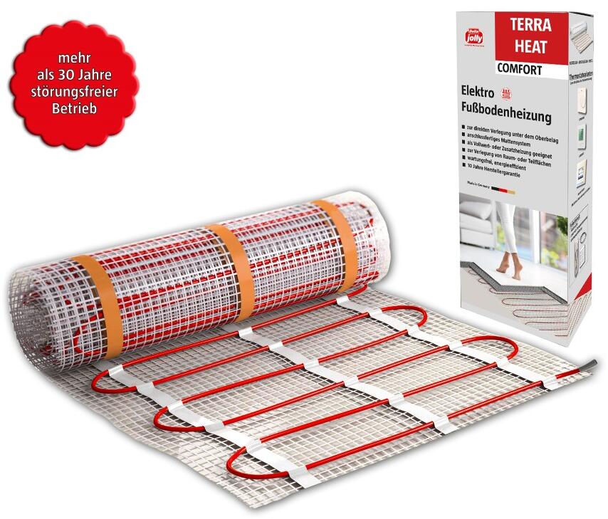 Bella Jolly Terraheat, 2m², 360 Watt, Solo, Elektro Fußbodenheizung / Comfort für Fliesen&Natursteinböden (00027)