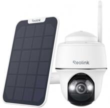 Reolink Argus Series B430 akkubetriebene, kabellose 5 MP Dualband WLAN-Überwachungskamera mit Schwenk- und Neigefunktion inkl. Solarpanel, weiß (rlb43s)