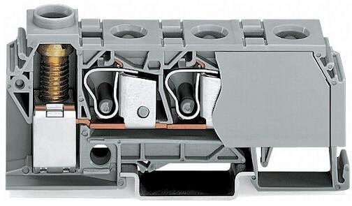Wago 284-621 Verteilerklemme, 10 mm², Schraubanschluss 35 mm², grau
