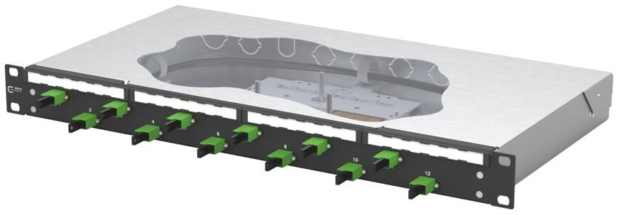 METZ CONNECT OpDAT fix2 Patchfeld splice 12xE2000-S APC OS2, schwarz ( 1504595912-C )