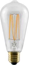 SLV LED Rusika Soft Cage LED-Leuchtmittel, E27, PHASE dimmbar, 6W, 2200K, Glas, transparent (1008156)