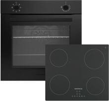 respekta ASET121M429IM EEK:A Backofenset mit Induktionskochfeld, 59,4 cm breit, 72 L, Rahmenlos, mattschwarz