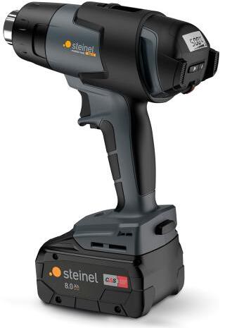 Steinel Akku-Heißluftgebläse 900W, kabellose Flexibilität, 50°C bis 500°C, 6 Luftmengenstufen, 18V Akku, inkl. LCD-Display-Anzeige, schwarz (066611)