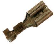 Bosch Siemens 00016080 Kabelschuh, Nicht für Heizungen, Flachsteckhülse 4,8 x 0,5 mm, nicht isoliert, Leiterquerschnitt 0,25 - 1 mm², Messing