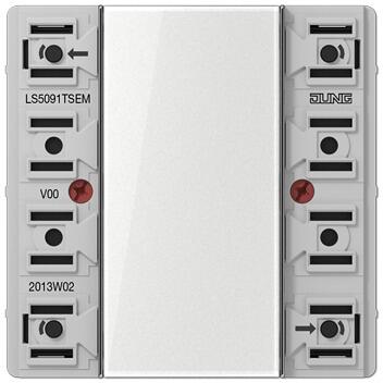 Jung LS5091TSEM KNX Tastsensor-Erweiterungsmodul, 1-fach, weiß