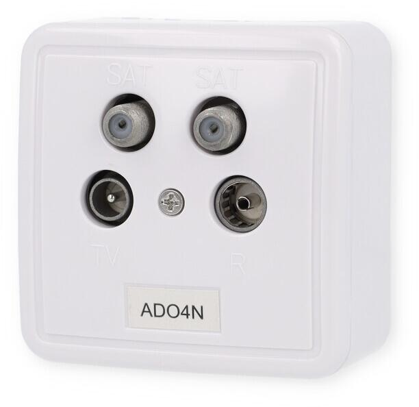 Televes ADO4N Stichleitungsdose, FM/TV/SAT-Anschlüsse (516110)