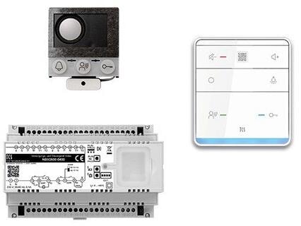 TCS PAIF010/005 audio:pack PRO Einbau für 1 Wohneinheit, mit Einbaulautsprecher ASI12000 + 1x Freisprecher ISW6010 + Steuergerät NBV2600