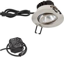 EVN LED Deckeneinbau, rund, schwenkbar, IP65, 220-240V, 6W, 3000K, 620lm, inkl. Netzgerät, EDS-Optik (PC650N61302)