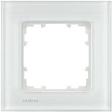 Siemens DELTA miro Rahmen 1-fach, Echtmaterial Glas, weiß, 90x90mm (5TG12011)