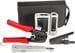 EFB Werkzeugset Netzwerktechnik 4-teilig mit Tasche, LAN-Tester, Crimpzange, LSA Anlegewerkzeug, Kabelschneider (39919.1V2)