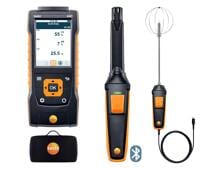 Testo 440 Behaglichkeits-Kombi Set, CO₂-Konzentration, Luftfeuchtigkeit, Lufttemperatur und Turbulenzgrad, Bluetooth, schwarz (0563 4408)