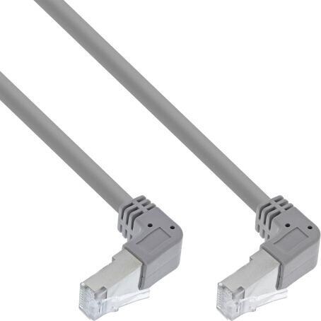 InLine Patchkabel 2-seitig unten gewinkelt, S/FTP, Cat.6, 250MHz, PVC, 1,75m, grau (S-76602U-1.75)