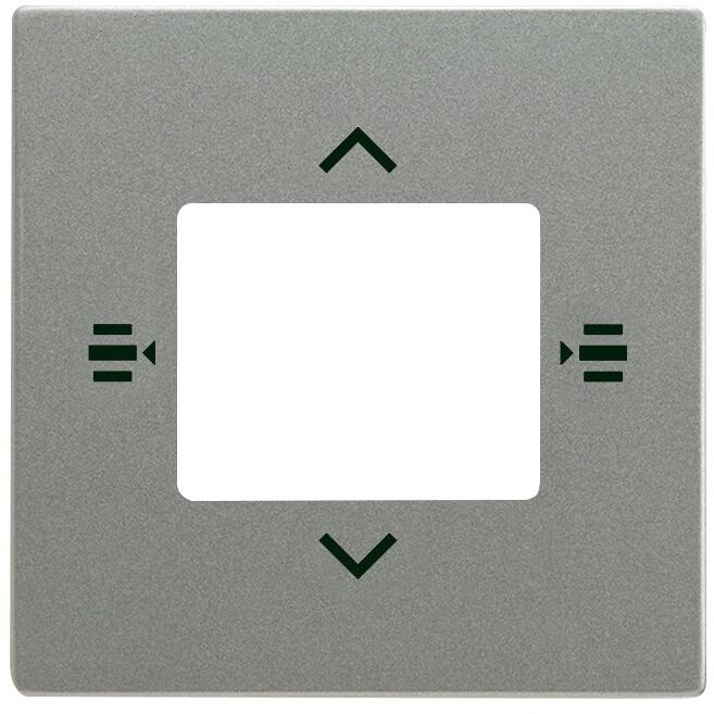 Busch-Jaeger 6108/61-803 Zentralscheibe für Bedienelement 6-fach, graumetallic (2CKA006115A0470)